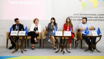 Дискуссия с участием Екатерины Калиничевой на TLDCON-2019 в Вильнюсе